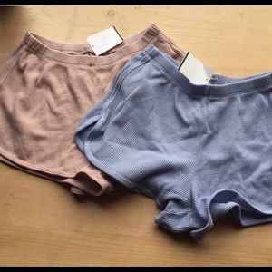 ISO Blue Ribbed & Black/White Brandy Shorts!!!